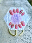 Pink Aura Blossom 3D Floral & Gold Bead Press-On Nails