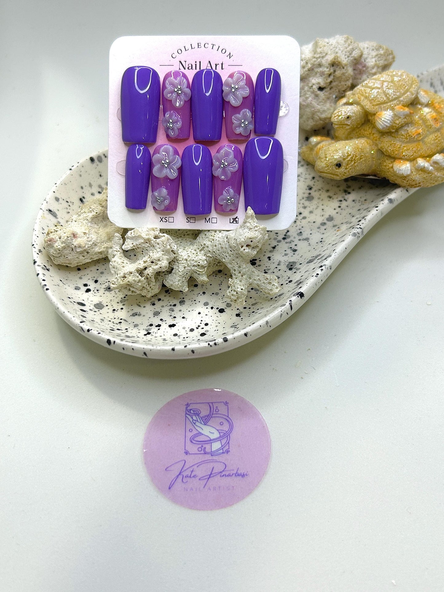 Lavender Bloom ‘Lilac Dreams’ 3D /  Press On Nails