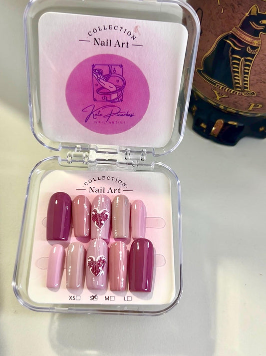 Love Letter ‘Blush Heart’ / Press On Nails