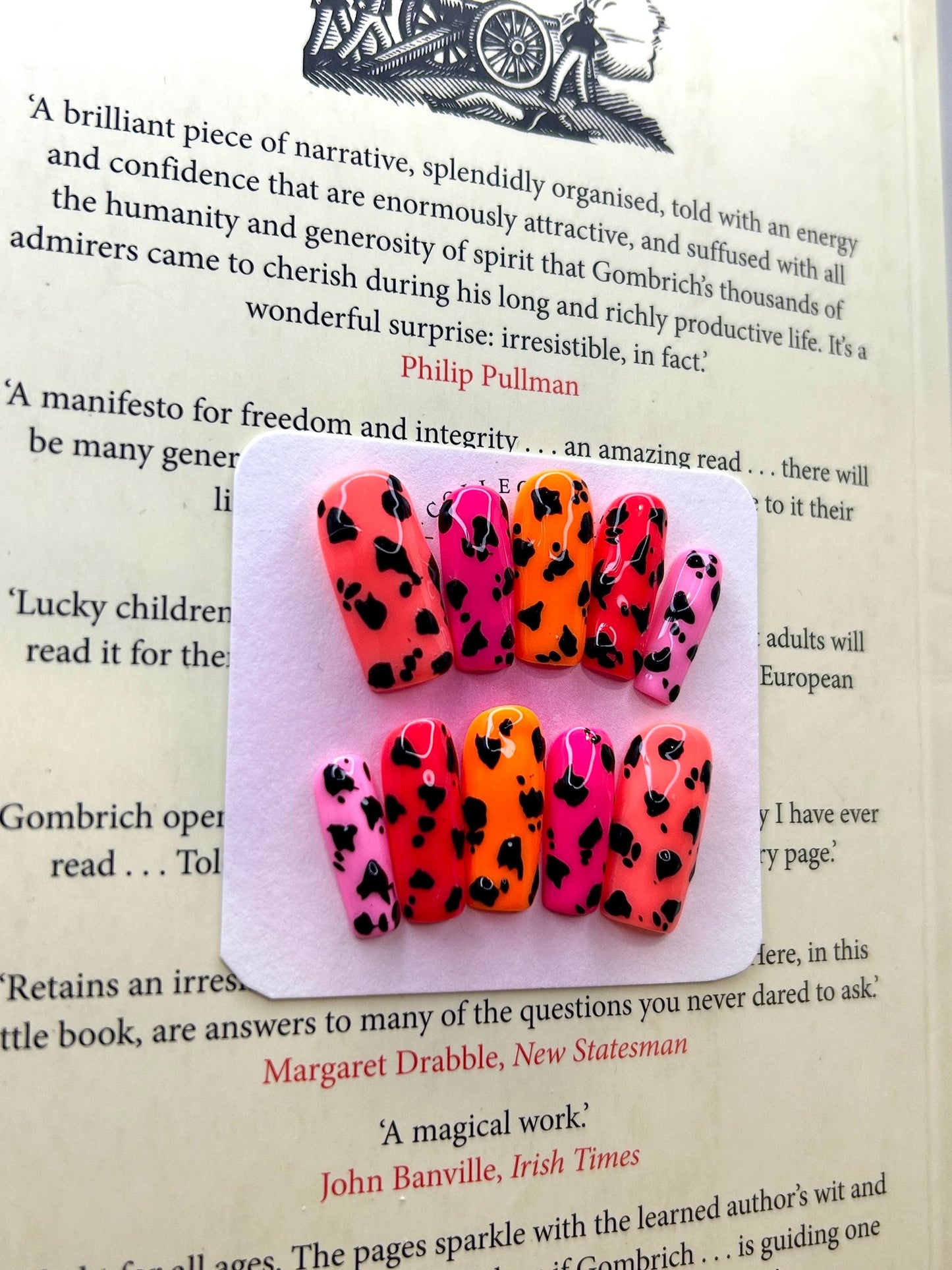 Neon Dalmatian Press On Nails