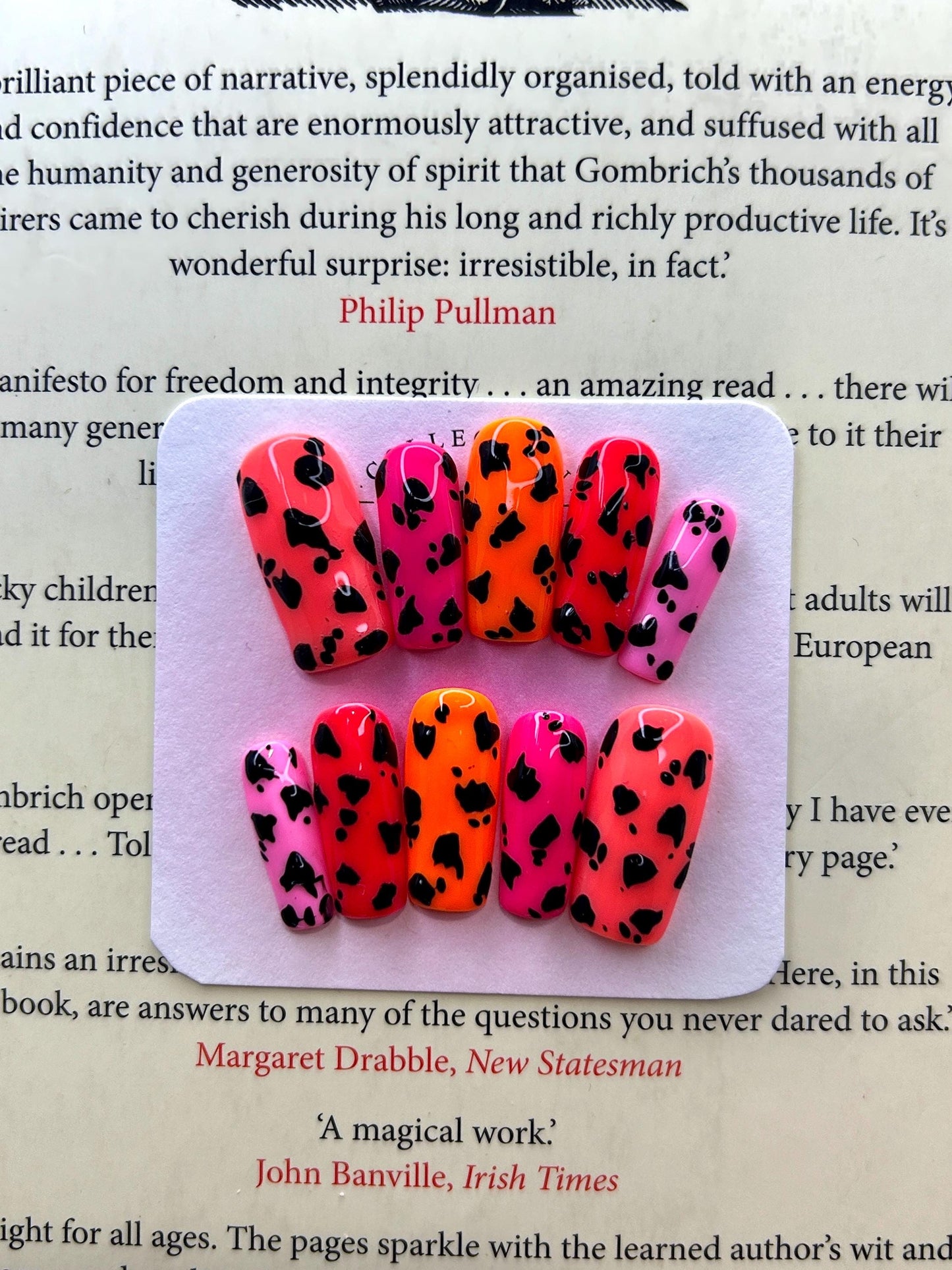 Neon Dalmatian Press On Nails